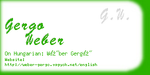 gergo weber business card